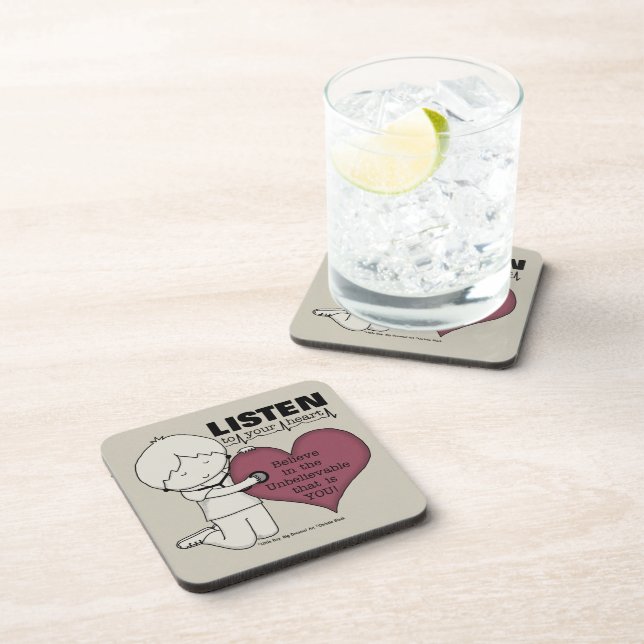 Posavasos Escucha a tu corazón (Lado Derecho)