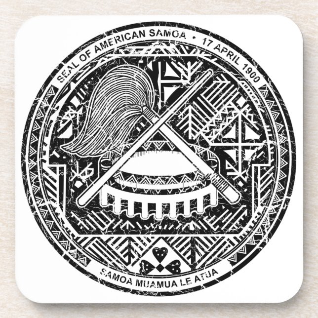 Posavasos Escudo de armas de American Samoa (Frente)