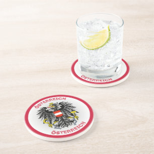 Posavasos Escudo de armas de Austria en forma circular 