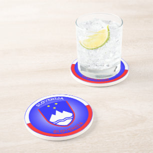 Posavasos Escudo de armas de Eslovenia en forma circular 