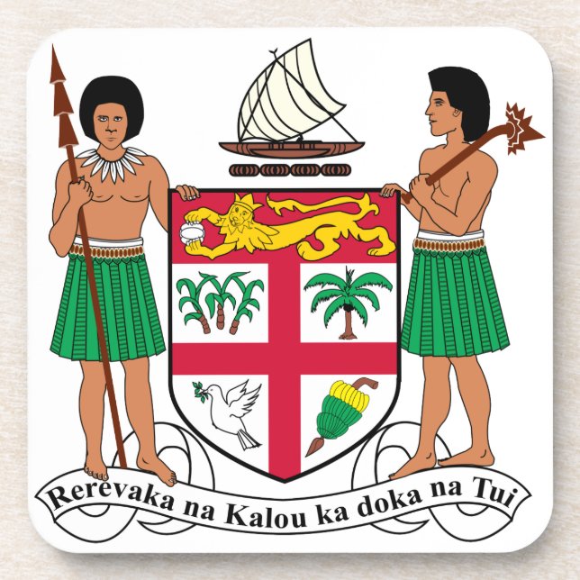 Posavasos Escudo de armas de Fiji (Frente)
