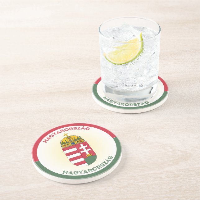 Posavasos Escudo de Armas de Hungría en Forma Circular (Lado)
