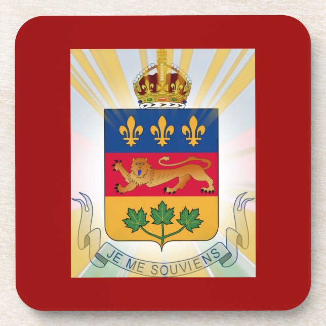 Posavasos Escudo de armas de Quebec (Frente)