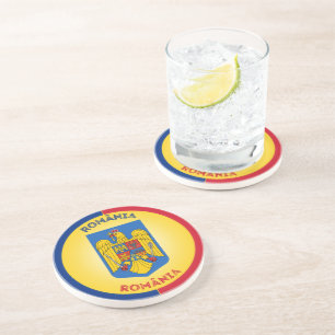 Posavasos Escudo de Armas de Rumania en Forma Circular