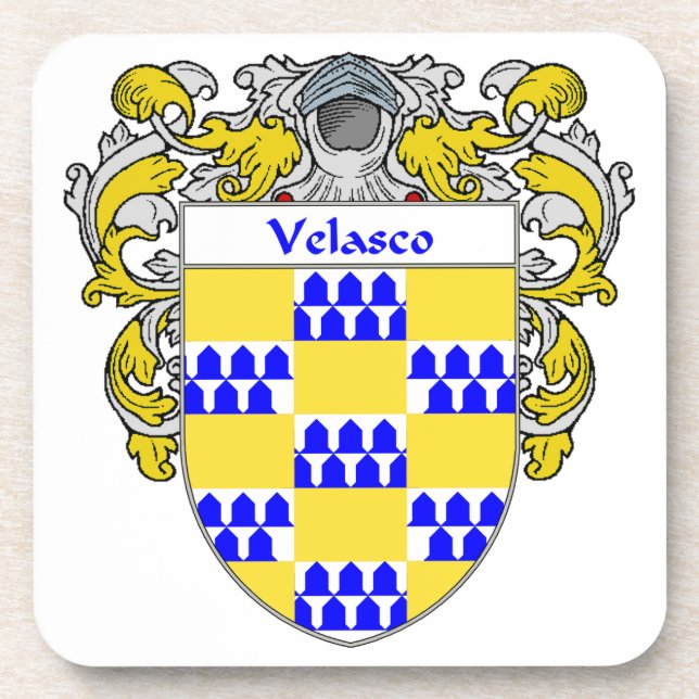 Posavasos Escudo de armas de Velasco/escudo de la familia (Frente)