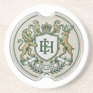 Posavasos Escudo de Armas Real Personalizado Coaster para Co