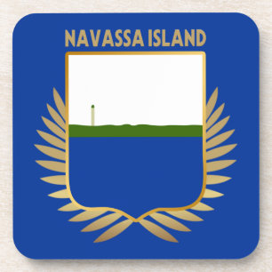 Posavasos Escudo de bandera de la isla de Navassa
