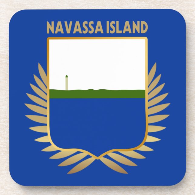 Posavasos Escudo de bandera de la isla de Navassa (Frente)