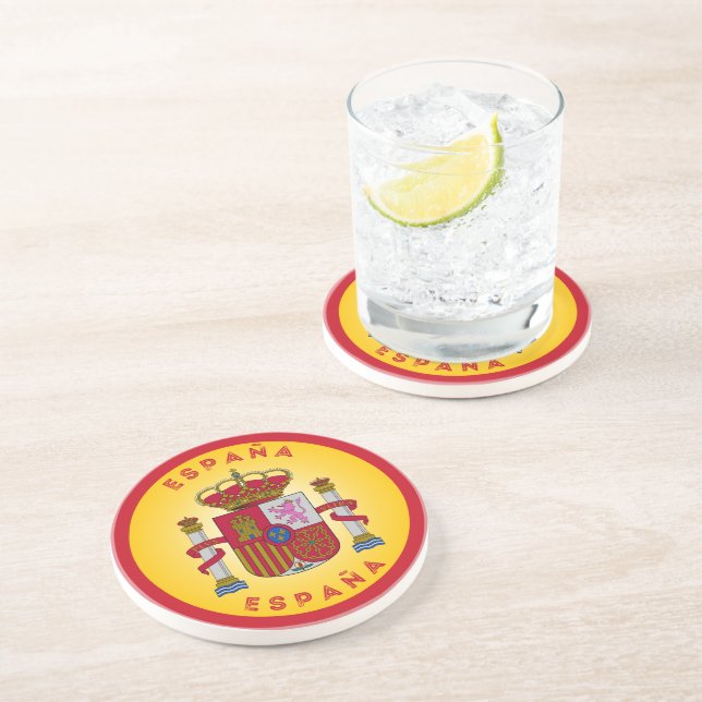 Posavasos Escudo de España en forma circular  (Lado)