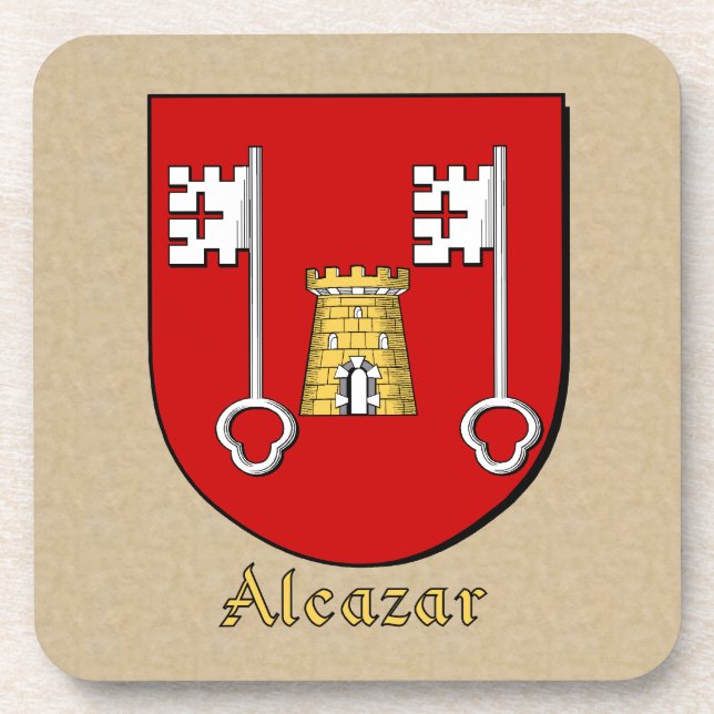 Posavasos Escudo de la familia Alcazar (Frente)