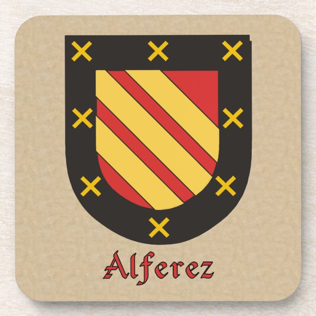 Posavasos Escudo de la familia Alferez (Frente)