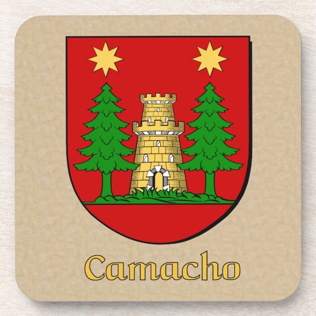 Posavasos Escudo de la familia Camacho (Frente)