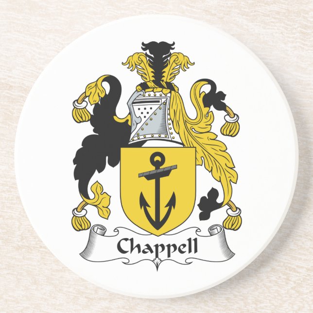 Posavasos Escudo de la familia de Chappell (Frente)