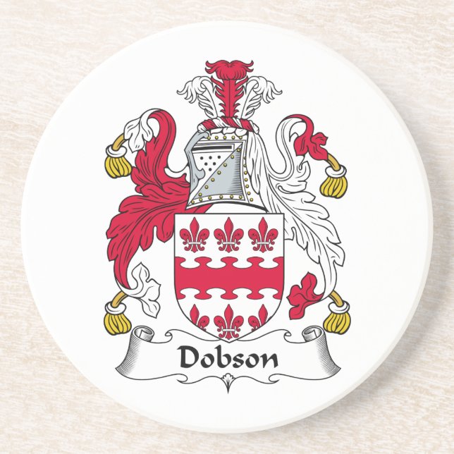 Posavasos Escudo de la familia de Dobson (Frente)