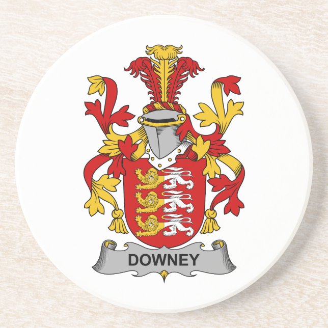 Posavasos Escudo de la familia de Downey (Frente)
