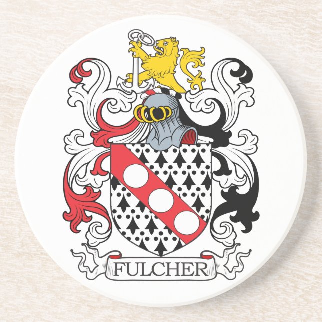 Posavasos Escudo de la familia de Fulcher (Frente)