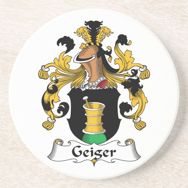 Posavasos Escudo de la familia de Geiger (Frente)