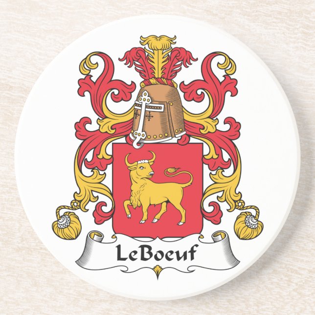 Posavasos Escudo de la familia de LeBoeuf (Frente)