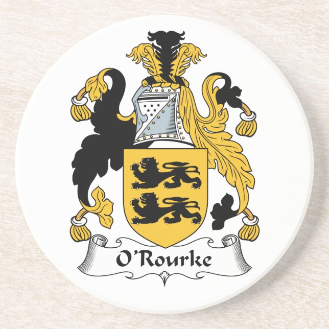 Posavasos Escudo de la familia de O'Rourke (Frente)