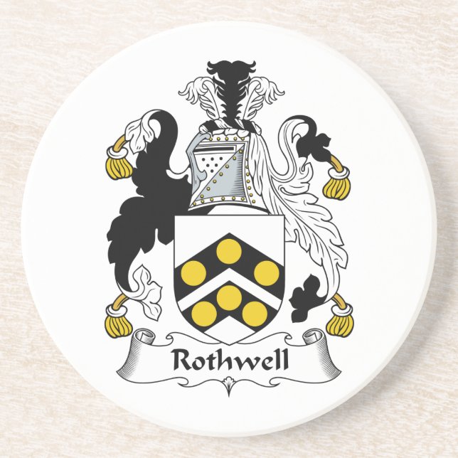Posavasos Escudo de la familia de Rothwell (Frente)