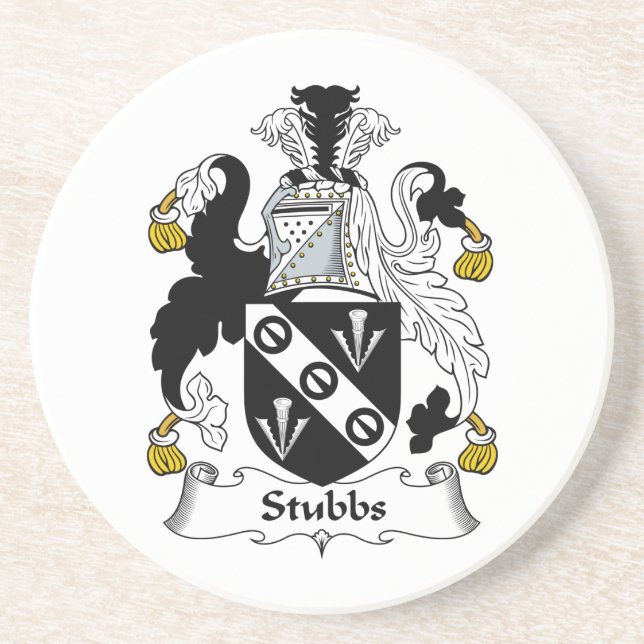 Posavasos Escudo de la familia de Stubbs (Frente)