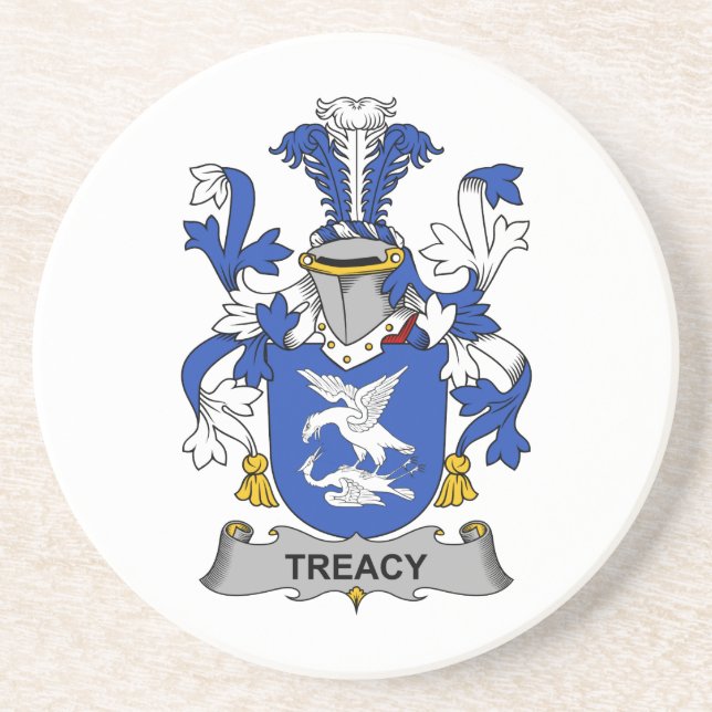 Posavasos Escudo de la familia de Treacy (Frente)