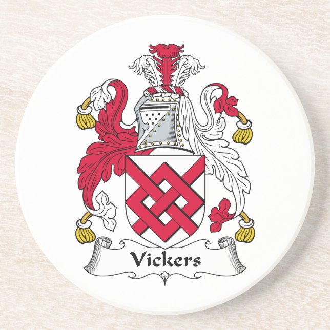 Posavasos Escudo de la familia de Vickers (Frente)