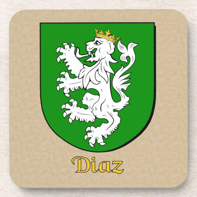 Posavasos Escudo de la familia Diaz (Frente)