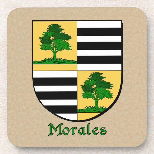Posavasos Escudo de la familia Morales (Frente)