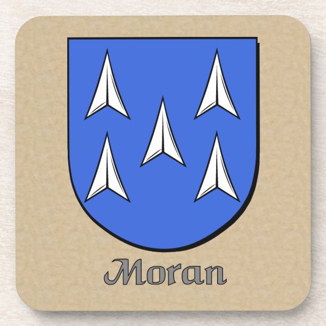 Posavasos Escudo de la familia Moran (Frente)
