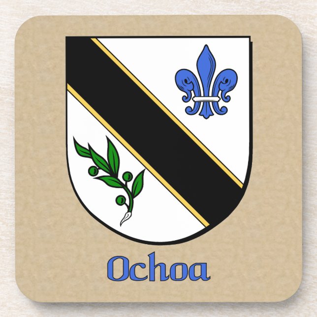 Posavasos Escudo de la familia Ochoa (Frente)