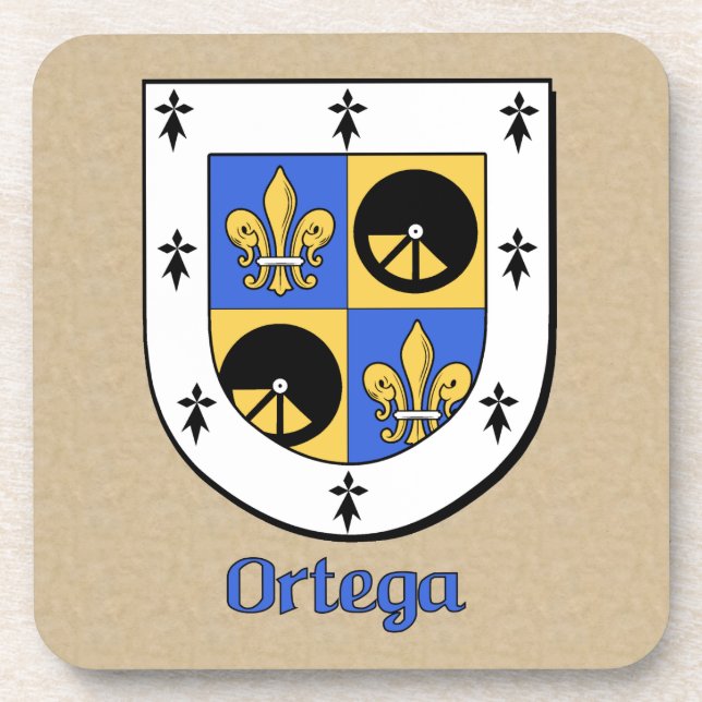 Posavasos Escudo de la familia Ortega (Frente)