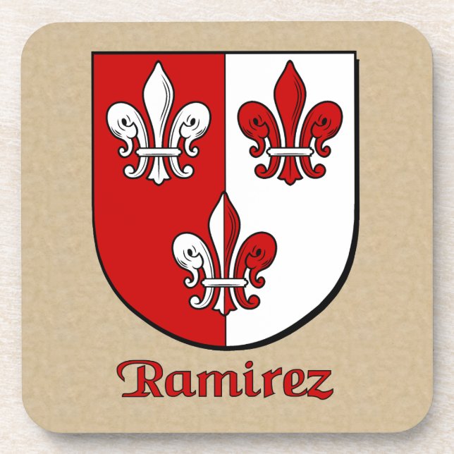 Posavasos Escudo de la familia Ramirez (Frente)