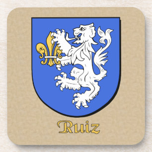 Posavasos Escudo de la familia Ruiz