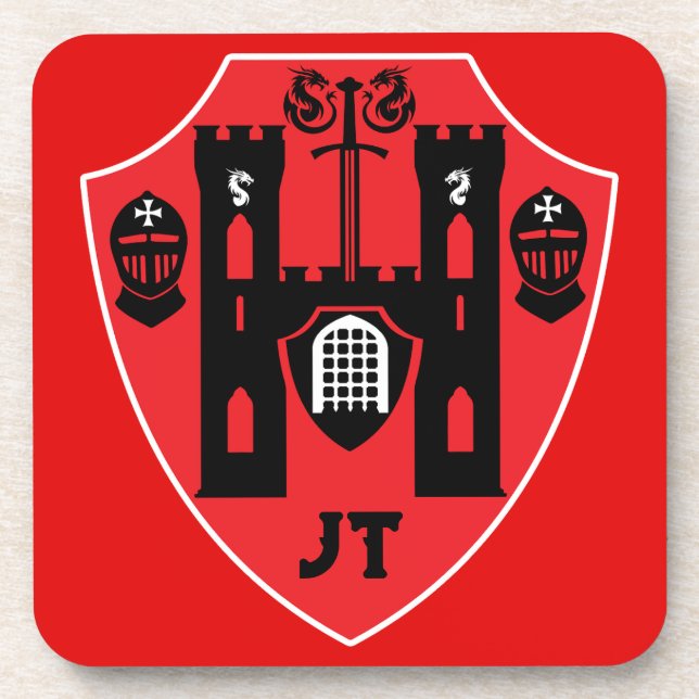 Posavasos Escudo de los Caballeros del personalizable (Frente)