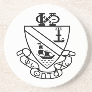 Posavasos Escudo de Phi Chi Theta B&W