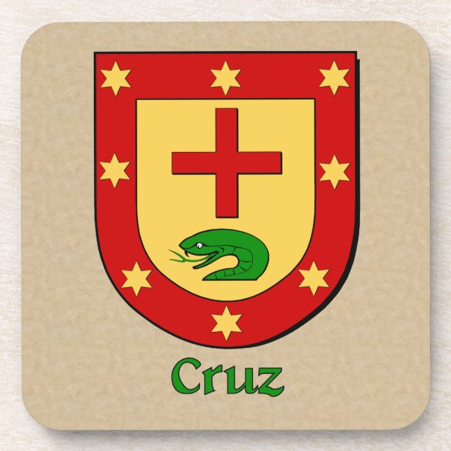 Posavasos Escudo familiar de Cruz (Frente)