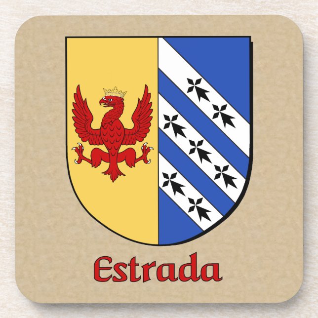 Posavasos Escudo familiar de Estrada (Frente)