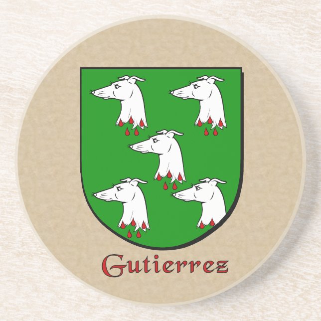 Posavasos Escudo heráldico de Gutierrez (Frente)