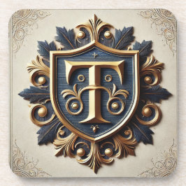 Posavasos Escudo Heráldico Elegante Ornado