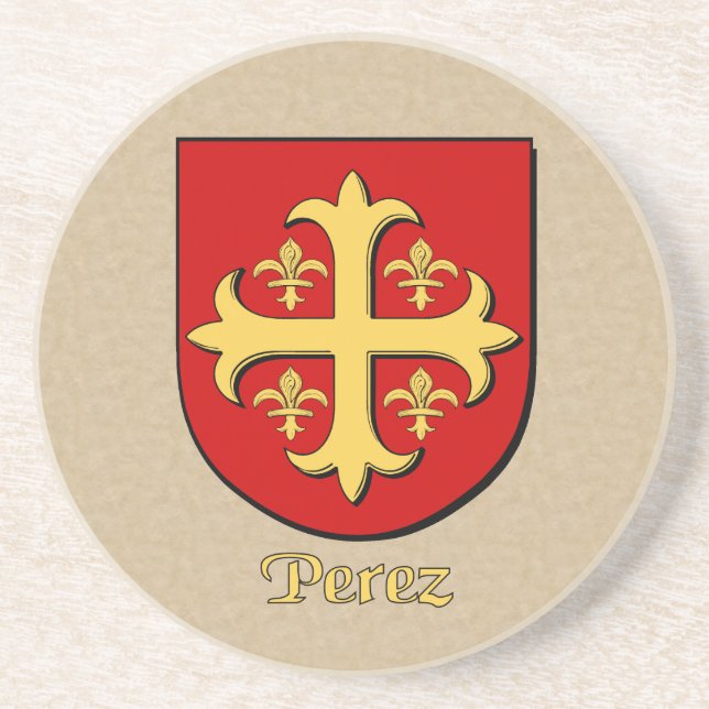 Posavasos Escudo heráldico Perez (Frente)