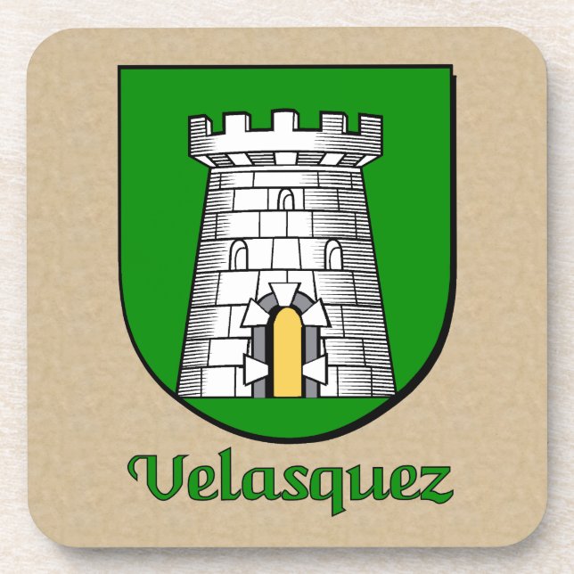 Posavasos Escudo heráldico Velasquez (Frente)