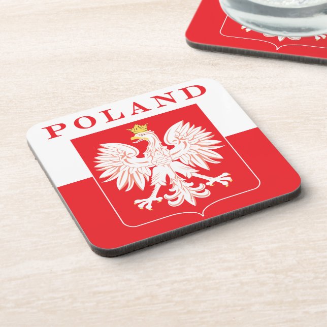 Posavasos Escudo rojo del águila de Polonia (Lado Izquierdo)