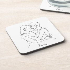 Posavasos Esencia Lesbiana de Arte de Línea de Amor
