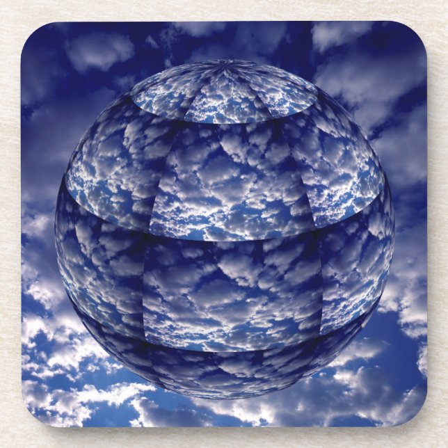 Posavasos Esfera 3D de nube abstracta (Frente)