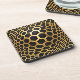 Posavasos Esfera de Hexágono Dorado