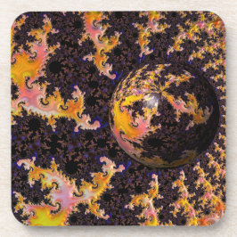 Posavasos Esfera de Tormenta Fractal de Fuego