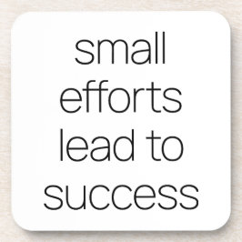 Posavasos Esfuerzos pequeños y ardua montaña de plástico