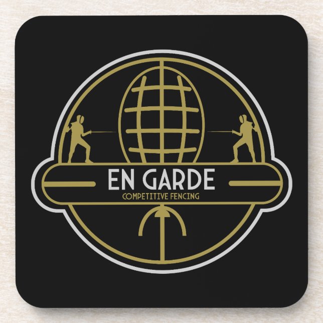 Posavasos Esgrima de espadas competitiva (Frente)