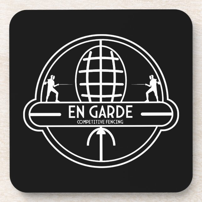 Posavasos Esgrima de espadas competitiva (Frente)